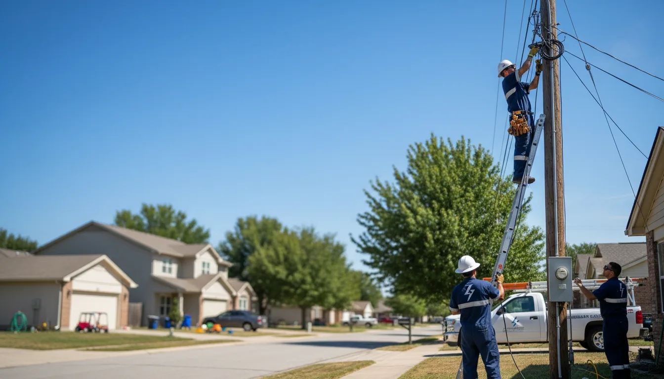 Residential electrician providing installation services in Hiland, WY